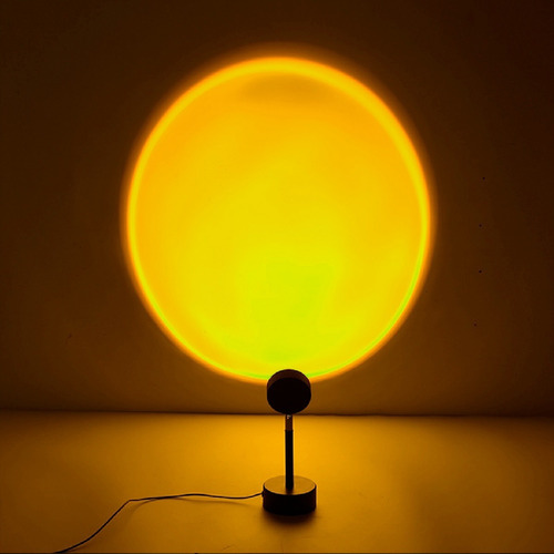 Imagen 1 de 9 de Lámpara Proyector Atardecer Velador Arcoíris Colores Usb