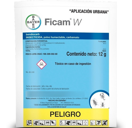 Ficam W Bayer Sobre 12g Insecticida Alacranes, Arañas Pulgas