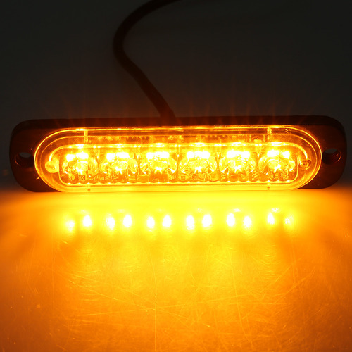 4pcs 12-24v Coche 6 Led Luz Estroboscópica De Advertencia De