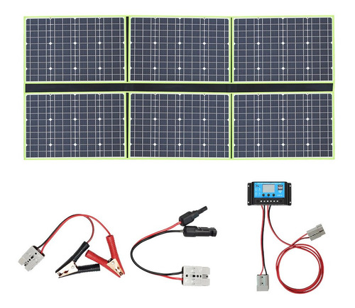 Kit Painel Solar Portátil Dobrável 300w - Pronto Para Uso