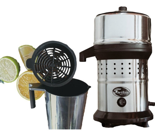 Espremedor Extrator Laranja Frutas Profissional Inox Stander Cor Inox e Preto Frequência 60 bivolt