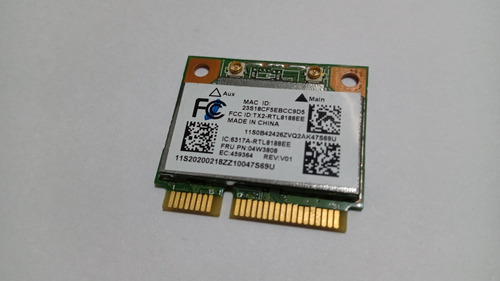 Placa Wifi (half) Realtek Rlt8188ee 04w3808                 