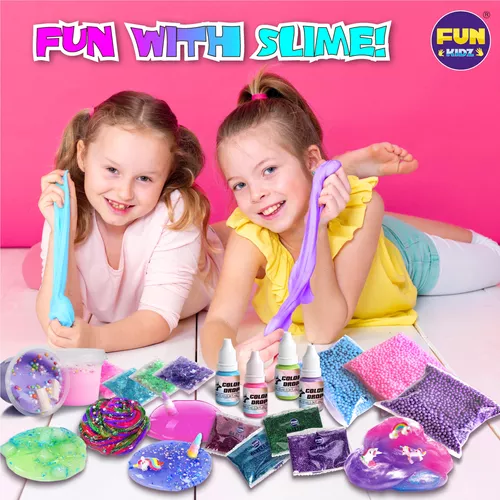 FunKidz - Kit de limo de unicornio esponjoso para niñas, regalo para niños  a partir de 6 años, kit de fabricación de limo divertido para manualidades,  juguete de regalo de cumpleaños 
