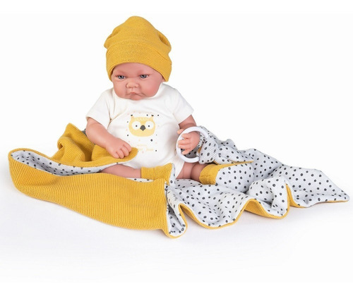 Muñeco Tipo Reborn Antonio Juan - Bebé Nico Manta 40 Cm