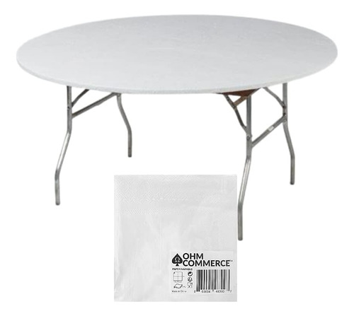 - Juego De 5 Fundas De Mesa Redondas De Plástico Blanc...