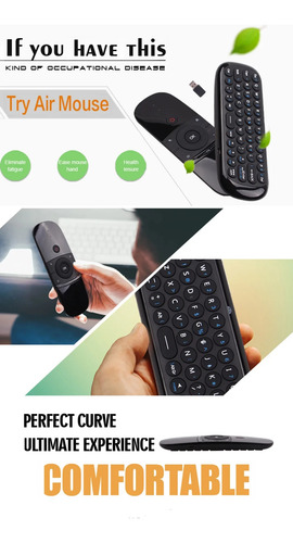 Control Remoto Air Mouse Mini Keyboard W1 Con Control Por Vo
