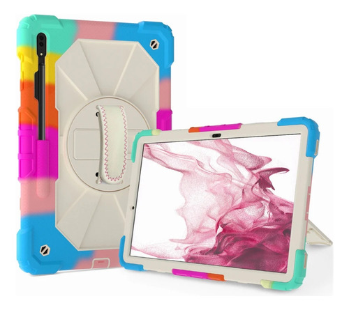 Funda Para Samsung Tab A8 10.5'' Armor Extreme Arcoiris