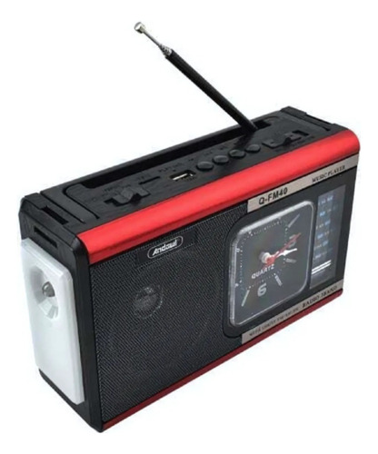 Radio Retro Vintage Reloj Linterna Multifuncional Am Fm
