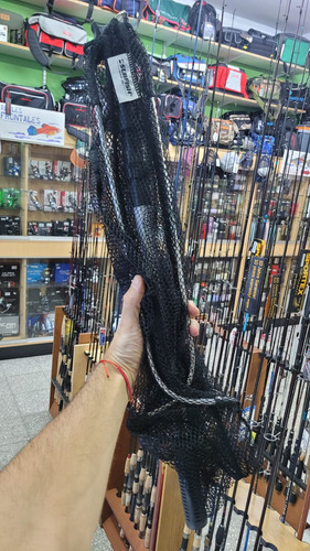 Copo Red Pesca Surfish 2 Mts Aluminio Plegable Redes Peces Color Negro