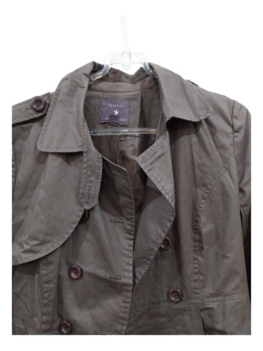 Piloto Trench Mujer Forever 21 Marron Corto T.s (Usado)