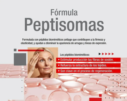 Peptisomas Crema Rejuvenecedora Flacidez Arrugas Lidherma