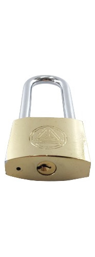 Cadeado Haste Longa 50mm Dourado 3 Chaves