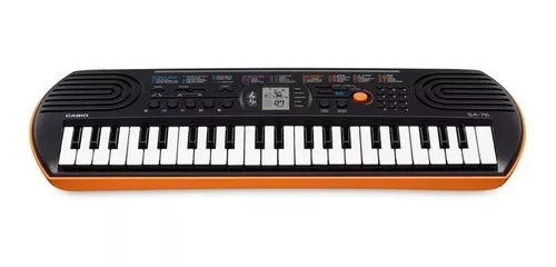 Mini teclado musical infantil casio sa 76 44 teclas portatil