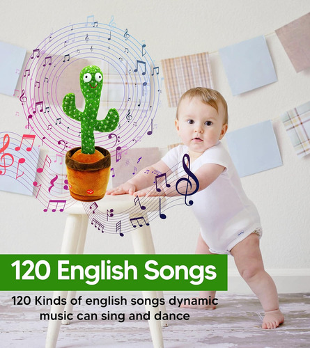 Dancing Cactus Toy Talking Singing Plush Toy Mimicicking Re.