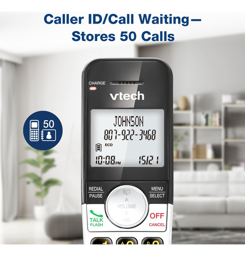 Teléfono Inalámbrico Vtech Vg231-3 Con Pantalla Grande Y Tra