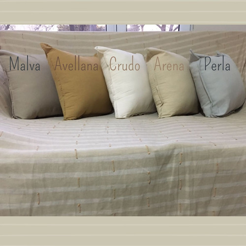 Imagen 4 de 7 de Set 4 Fundas Almohadon 40x40 Tusor Decorativos Con Cierre
