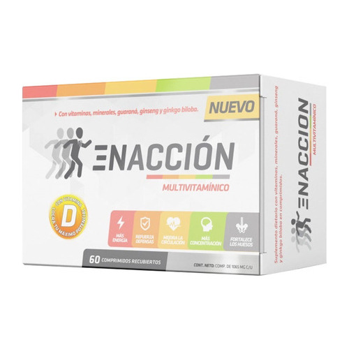 Ena Enaccion Multivitamínico 60 Comp Energía Defensas Huesos