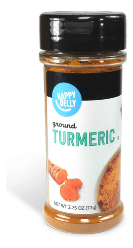 Marca De Amazon, Happy Belly Ground Curmeric, 2.75 Oz