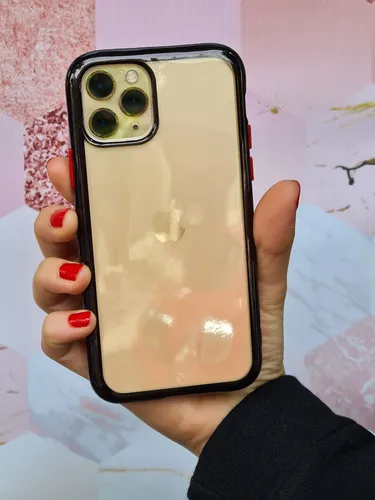 Funda Electro Transparente Borde Color Para iPhone 11 Pro