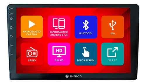 Multimídia Ecosport 2013 A 17 Android Carplay 9pol Qa+ Preto
