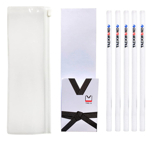 Lápices De Taekwondo Hb De Madera Funda De Pvc Transpa...