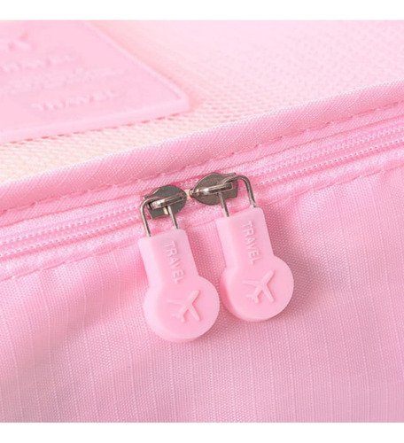 Set De 6 Organizadores Para Valija Travel Pouch Celeste