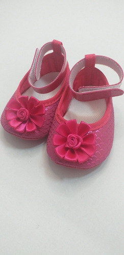 Zapato Valeta  Para Bebé Niña Con Suela Blanda Color Fucsia 