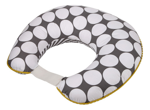 Bacati - Funda De Almohada De Lactancia Gris Y Amarillo Con 