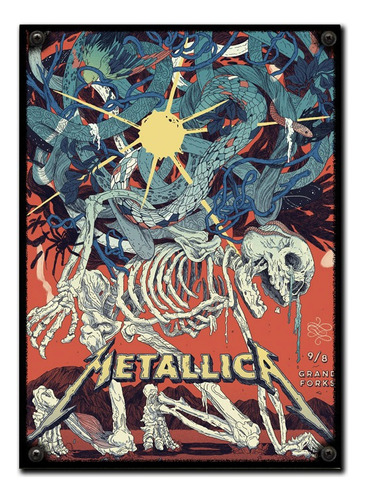 #361 - Cuadro Vintage 21 X 29 Cm / Metallica Poster Rock 