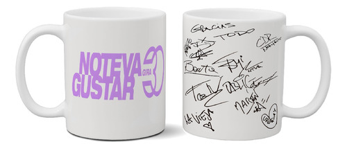 Taza De Cerámica Ntvg 30 Años Con Firmas Exclusiva Art Ntv 7