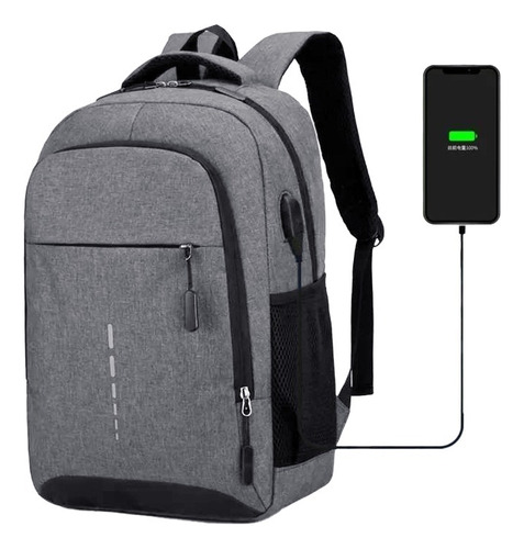 Mochila Usb Casual Deportiva Viaje Back Pack Escolar 8002 Am7