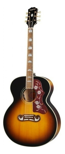 Guitarra Electroacústica Epiphone Inspired by Gibson J-200 para diestros aged antique sunburst laurel indio brillante
