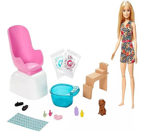 Boneca Barbie Salão De Beleza Manicure Pedicure Spa Original