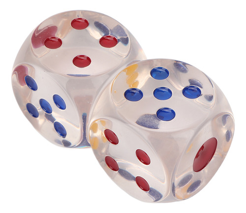 Juego De Dados De Plástico, 2 Unidades, Transparentes, Imper