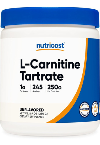 L-carnitine Tartrate Powder -nutricost (250 Gramos)