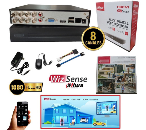 Cámara Seguridad Dvr Dahua 8 Canales 2 Mp Full Hd 1080