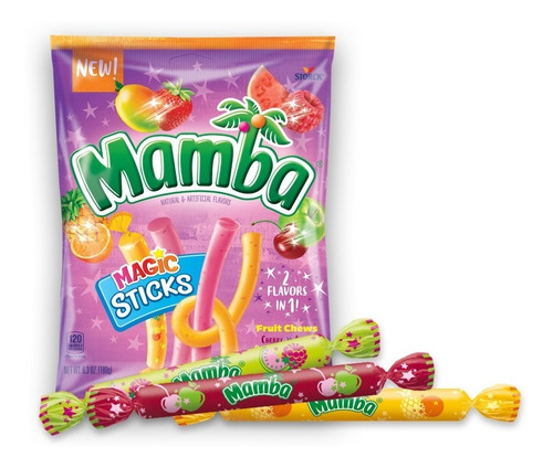 Dulce Chicloso Mamba Magic Sticks 180g Dulces Americanos