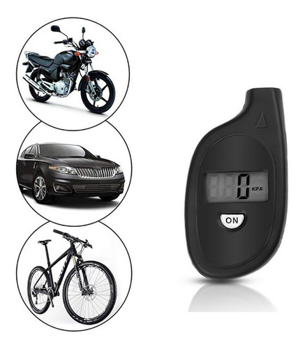 Calibrador Digital Medidor Pressão Pneu Moto Carro Bicicleta