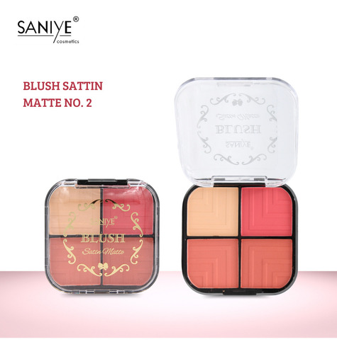 Rubor En Polvo Blush Sattin Matte Rostro, Elige Tono. Saniye Tono Del Maquillaje Blush Sattin Matte No. 2