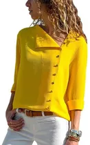 Comprar Blusas De Chifón Para Mujer, Camisa Casual De Manga Larga