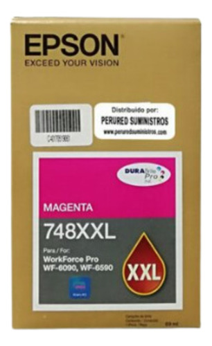 Tinta Epson 748xxl  Magenta Original Para Wf 6090-6590