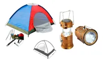Comprar Combo Carpa Camping 6 Personas Y Lampara Camping Portátil 