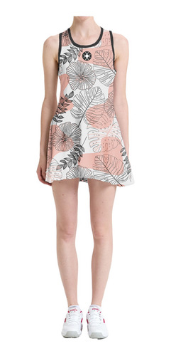 Imagem 3 de 6 de Vestido Beach Tennis C/ Shorts Branco Floral Beachwear