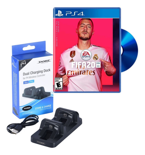 Fifa 20 Mas Base Dock Cargador Doble Control  Kubo