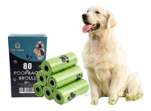 Bolsas Biodegradables Ecológicas Para Heces De Mascotas 80un