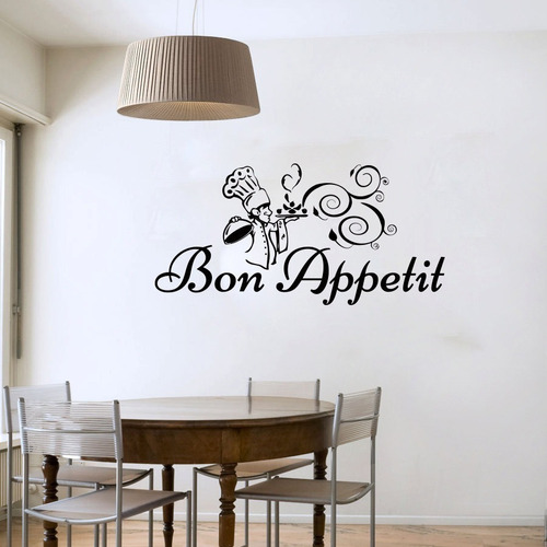 Vinilo Decorativo Cocina Cheff Bon Appetit Vinilandia