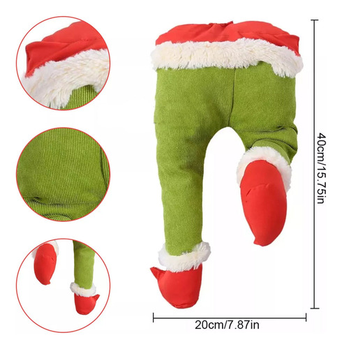 Adorno De Brazo De Grinch Noel Para Árbol De Navidad