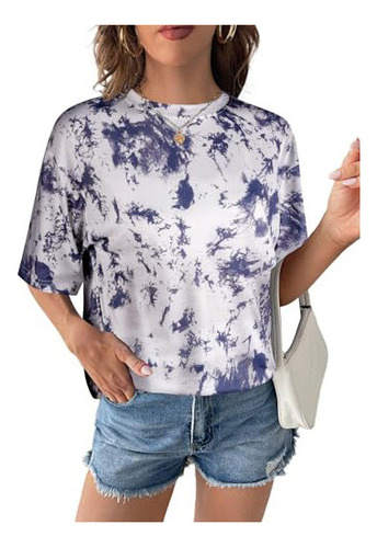 New.. Camiseta Manga Corta Mujer Cuello Redondo Estampado