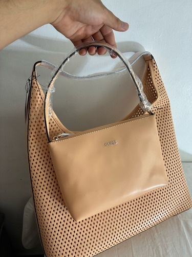 Set De 2 Bolsas Color Durazno Guess Vikky Mod.wp699502 Durazno Lisa Oro Durazno