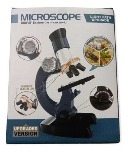 Juego Microscopio A Pila Ajustable Con Accesorios Calidad